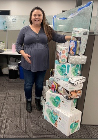 Diaper Party for our expecting employee, Amber
